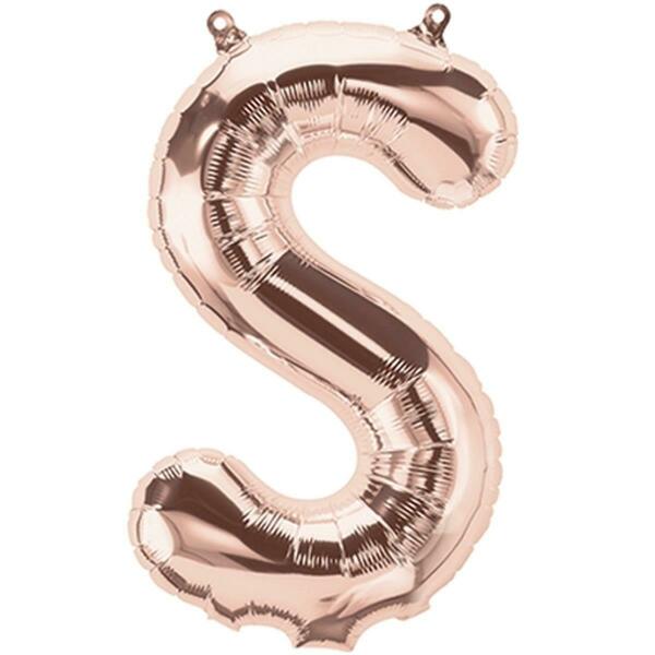 Loftus International 16 in. Letter S Rose Gold Balloon KV-01355